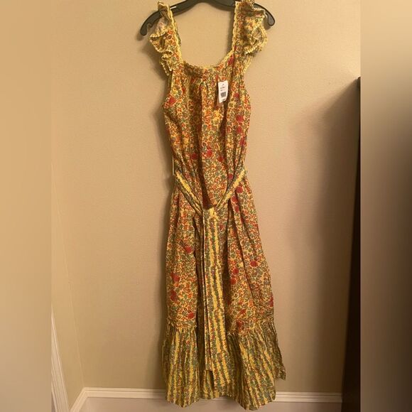 Roller Rabbit floral print maxi dress printed poplin NWT size L - Picture 4 of 9